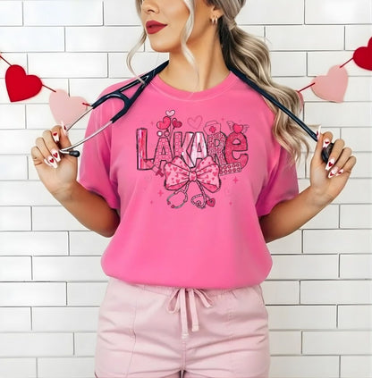 T-Shirt Läkare | Rosa Hjärtan