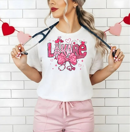 T-Shirt Läkare | Rosa Hjärtan