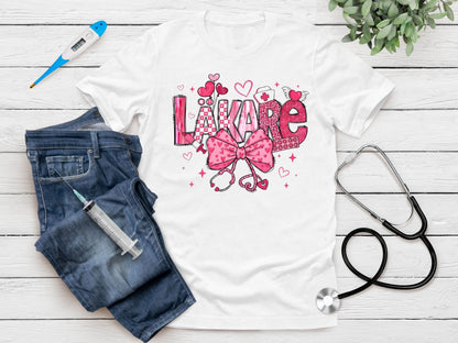T-Shirt Läkare | Rosa Hjärtan