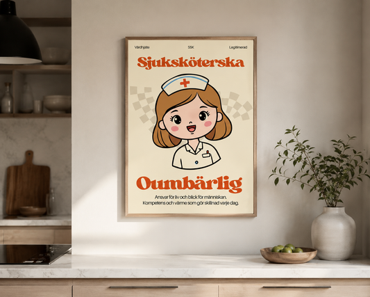 Sjuksköterska Poster | Oumbärlig Retro Poster