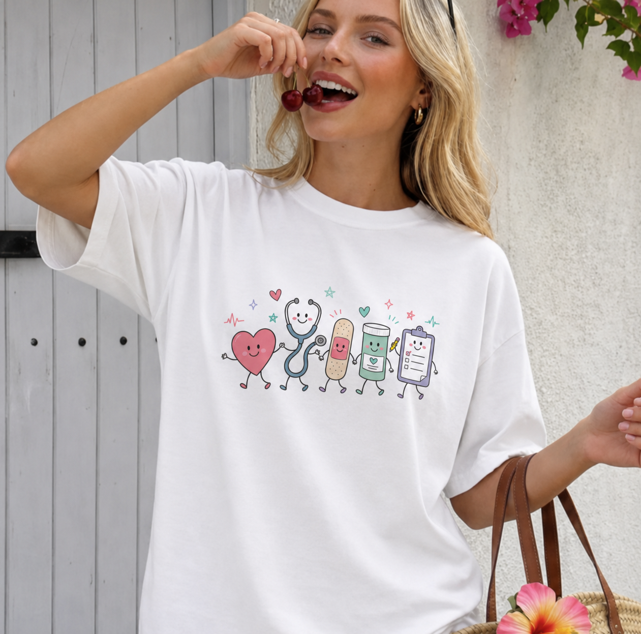 Vårdens Söta Hjältar – T-shirt för Vårdpersonal
