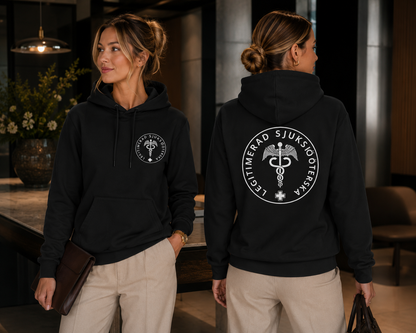 Legitimerad  Sjuksköterska Hoodie | Premiumkvalitet | Unisex