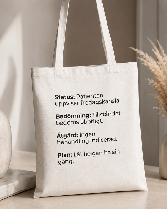 Journalgroda Fredagskänsla – Miljövänlig Tygväska i Ekologisk Bomull