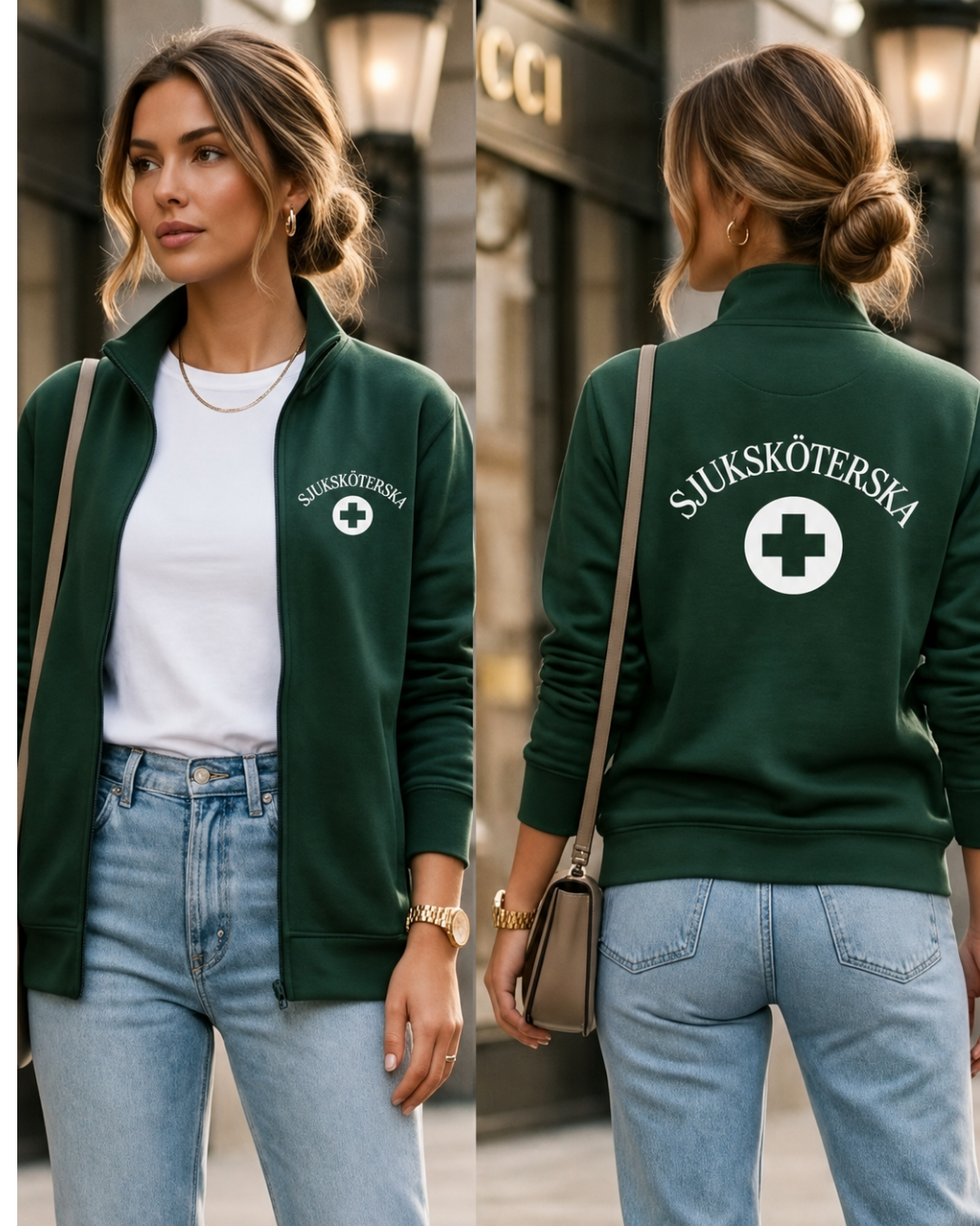 Sjuksköterska Ziptröja | Återvunnet Material | Unisex