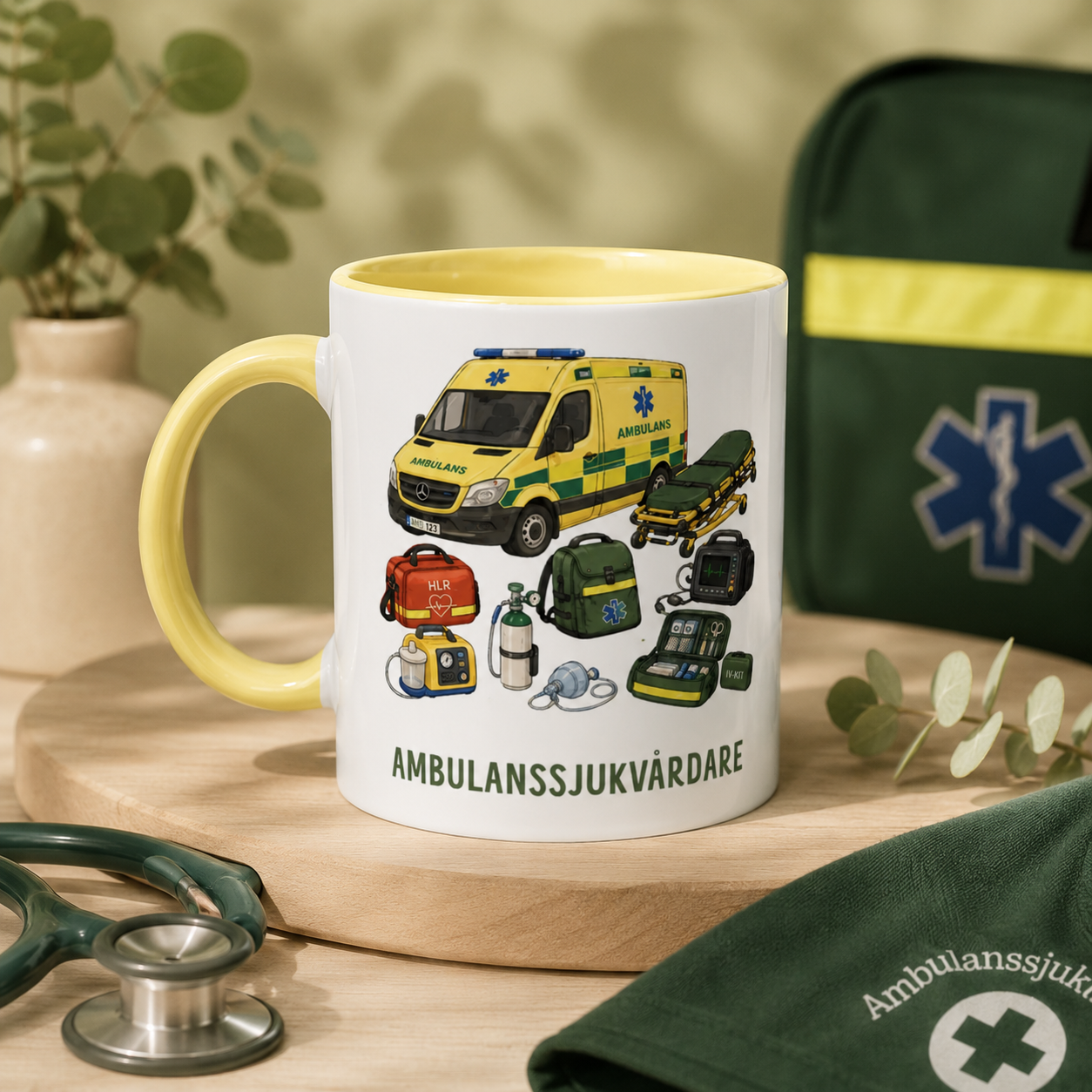 Ambulanssjukvårdare Mugg | Keramisk