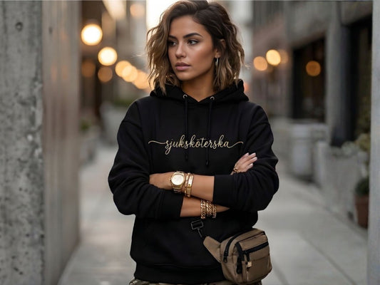 Sjuksköterska Hoodie | Unisex Premium Pullover Luvtröja