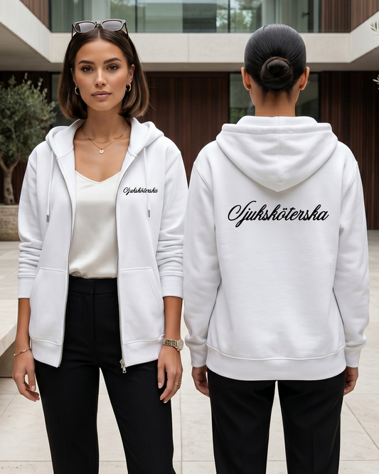 Sjuksköterska Ziptröja med Dragkedja | Ekologisk Bomull  | Unisex
