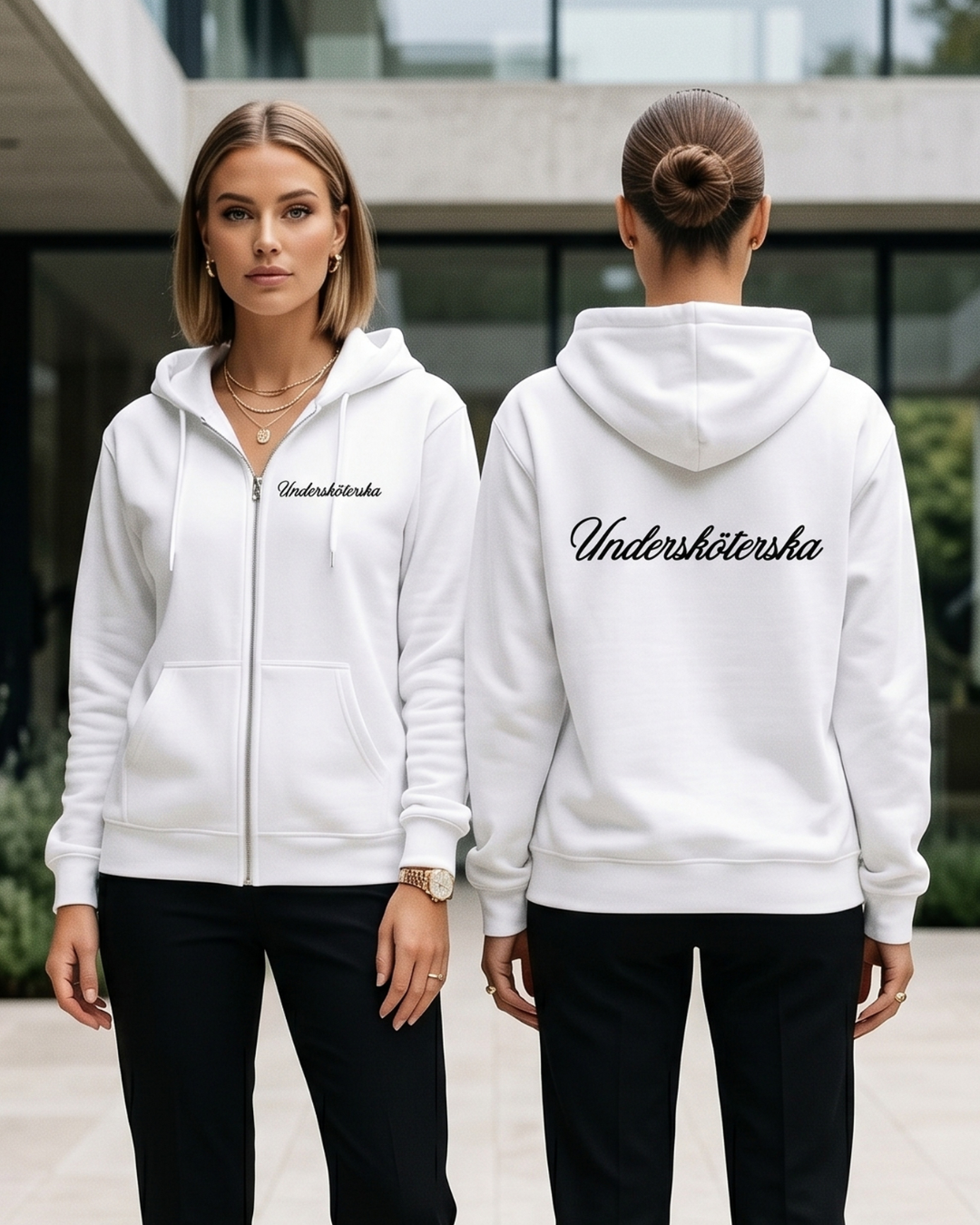 Undersköterska Ziptröja med dragkedja | Ekologisk Bomull  | Unisex