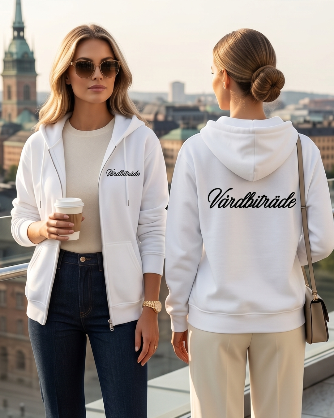 Vårdbiträde Ziptröja med dragkedja | Ekologisk Bomull  | Unisex